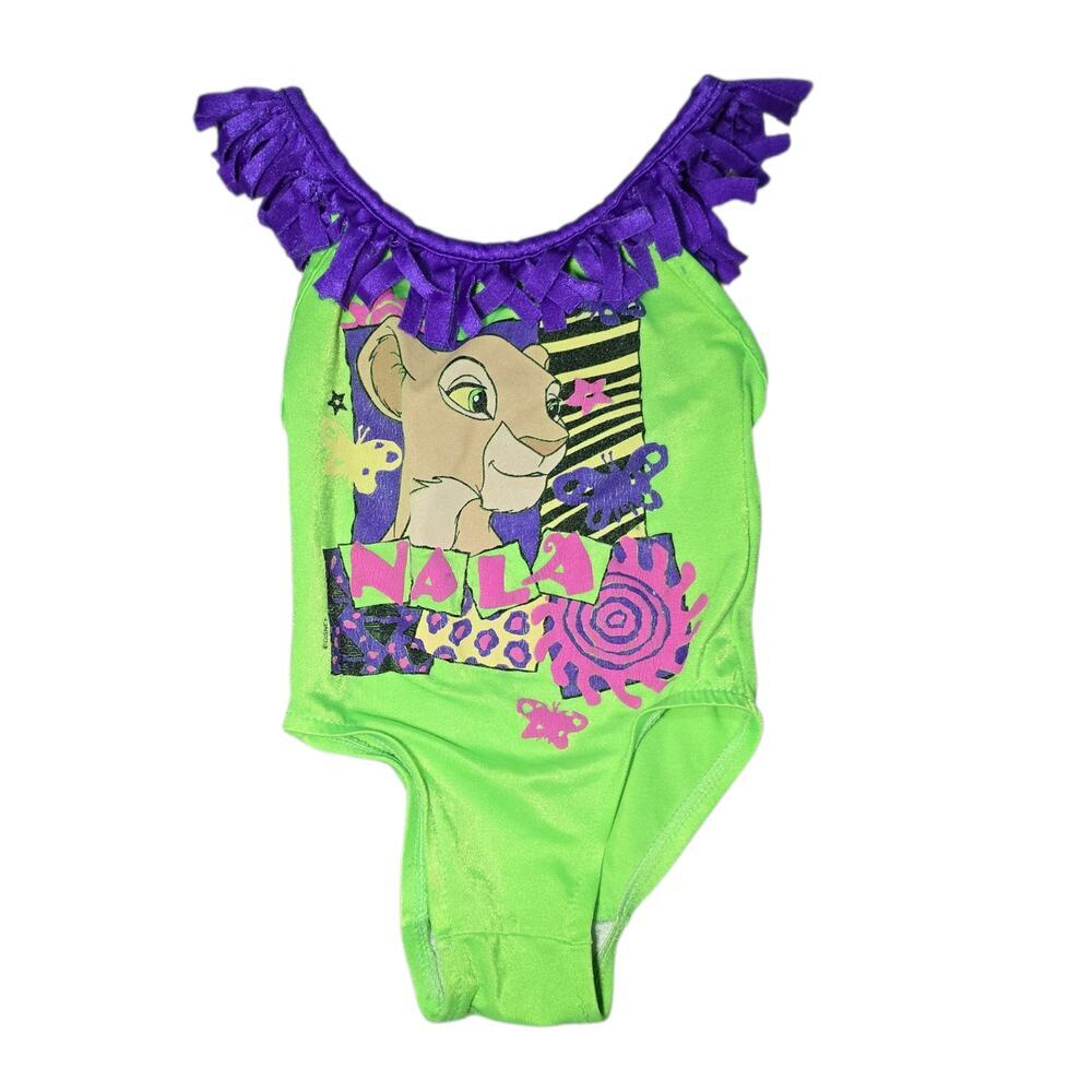 Vintage 90s Disney Lion King Nala Swimsuit Leotard Size 4 Made in USA ILGWU